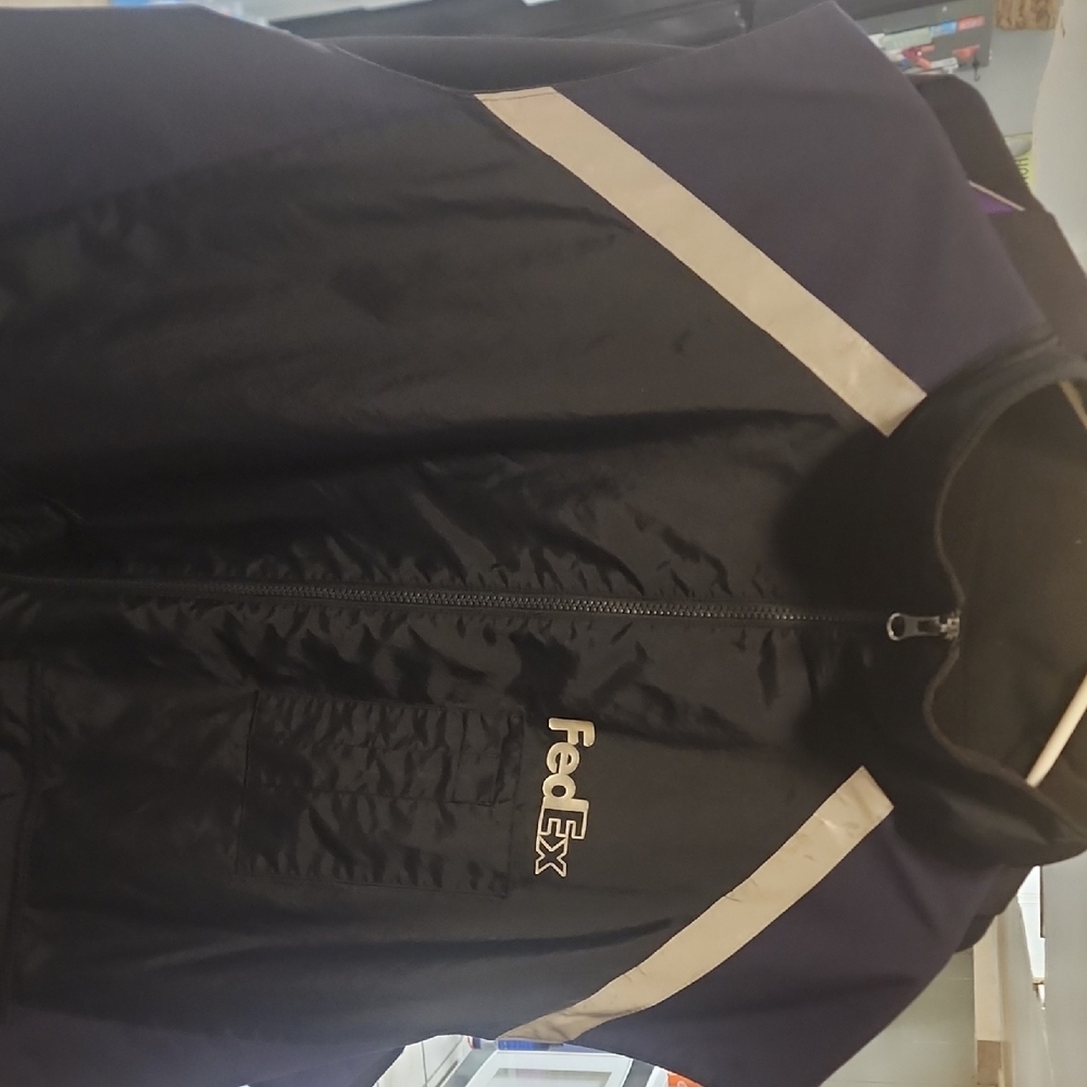 FedEx Men's Black and Blue Vest